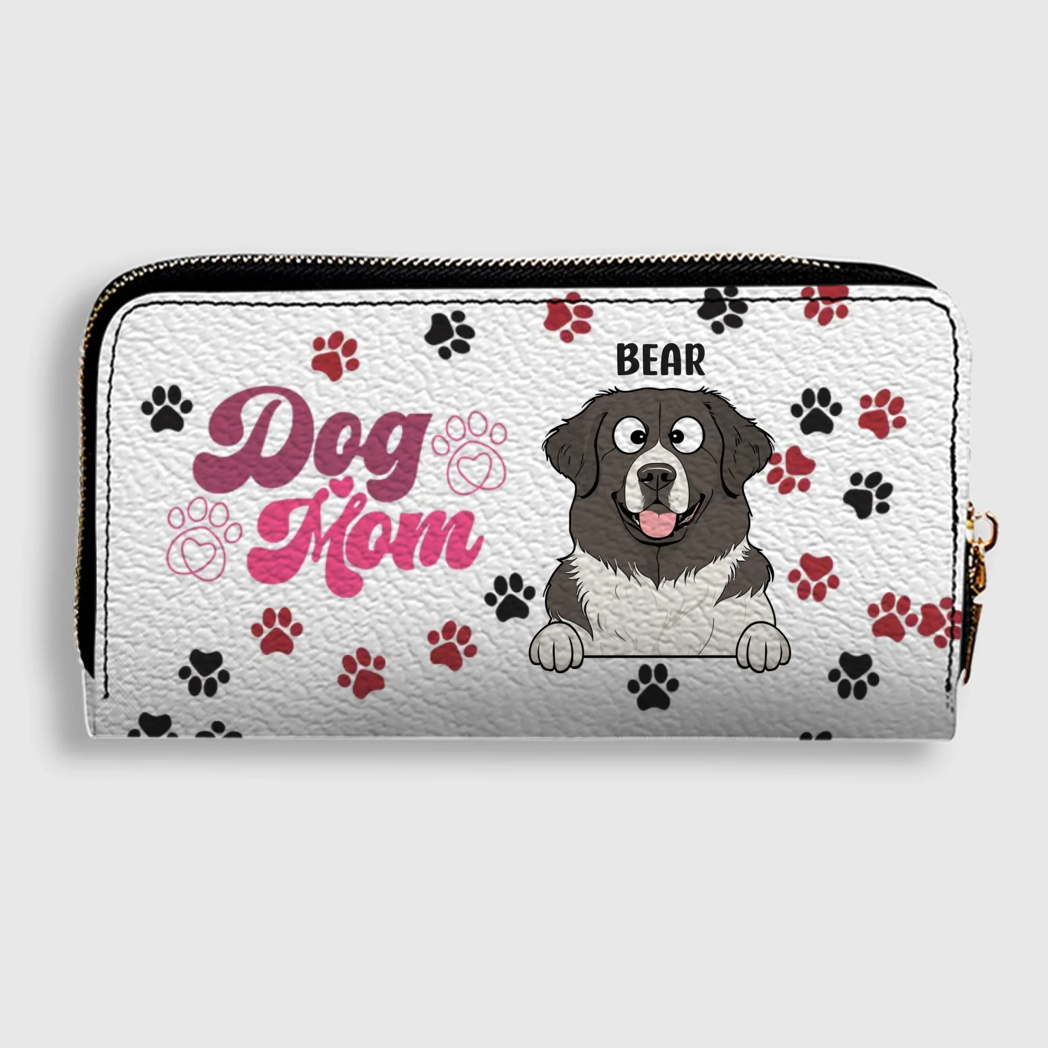 Personalized Dog Mom Wallet - Custom Name & Dog Clipart - 89Prints