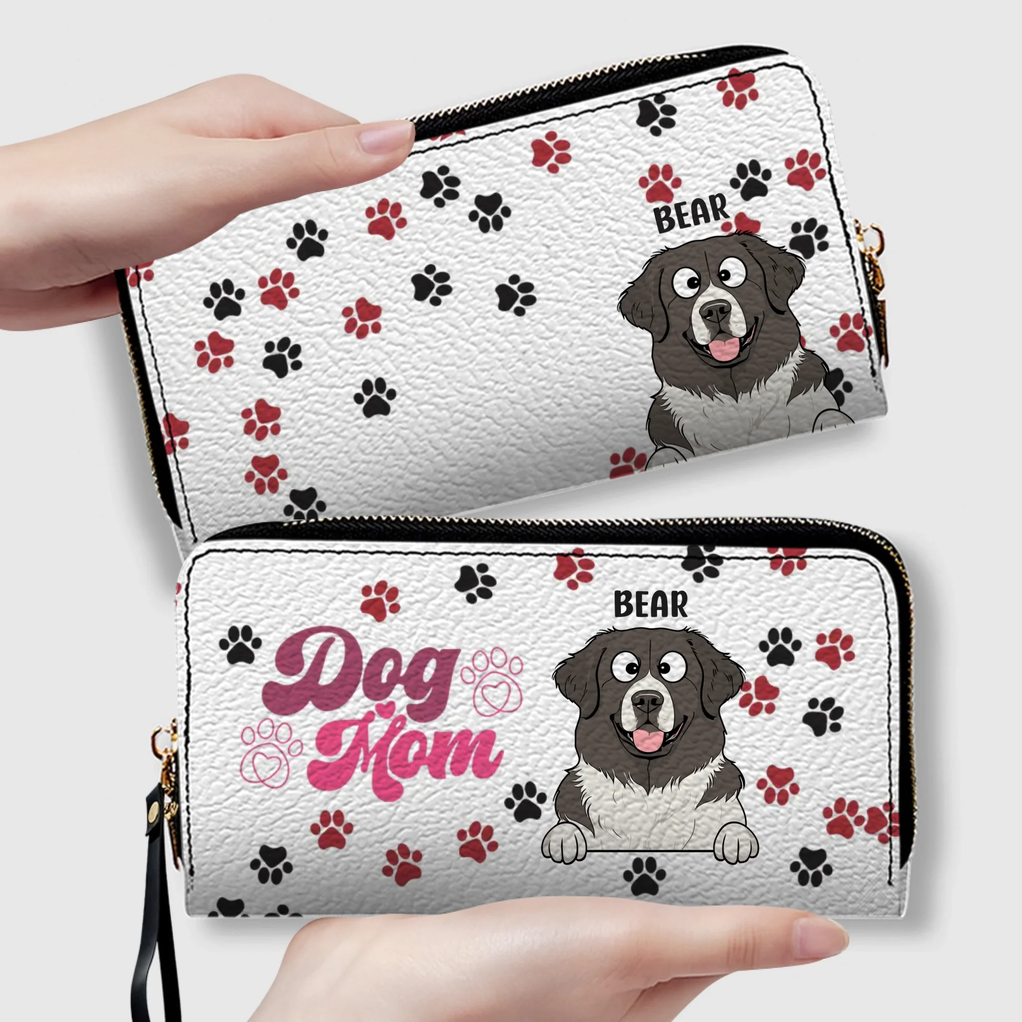 Personalized Dog Mom Wallet - Custom Name & Dog Clipart - 89Prints