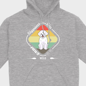 Personalized Bichon Frise T-Shirts With 'Happiness Has Paws' Text - 89Prints