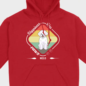 Personalized Bichon Frise T-Shirts With 'Happiness Has Paws' Text - 89Prints