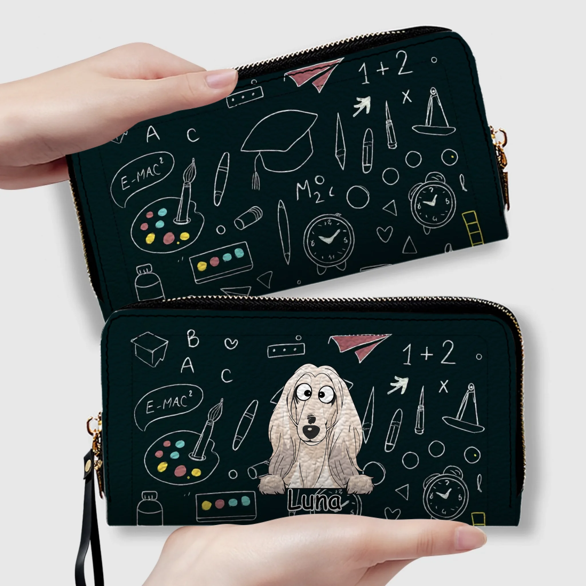 Personalized Any Number of Dogs Wallet - Custom Pet Breed & Names - 89Prints