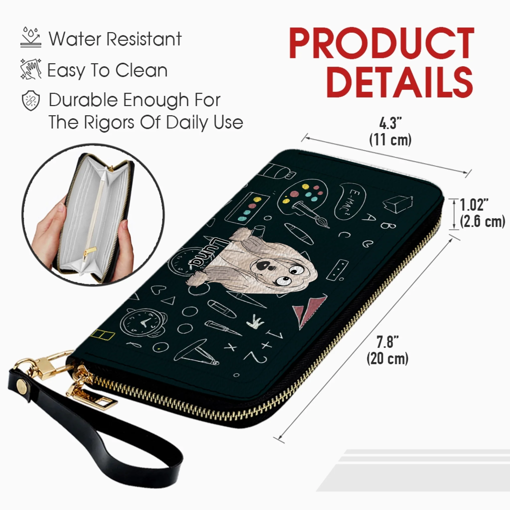 Personalized Any Number of Dogs Wallet - Custom Pet Breed & Names - 89Prints