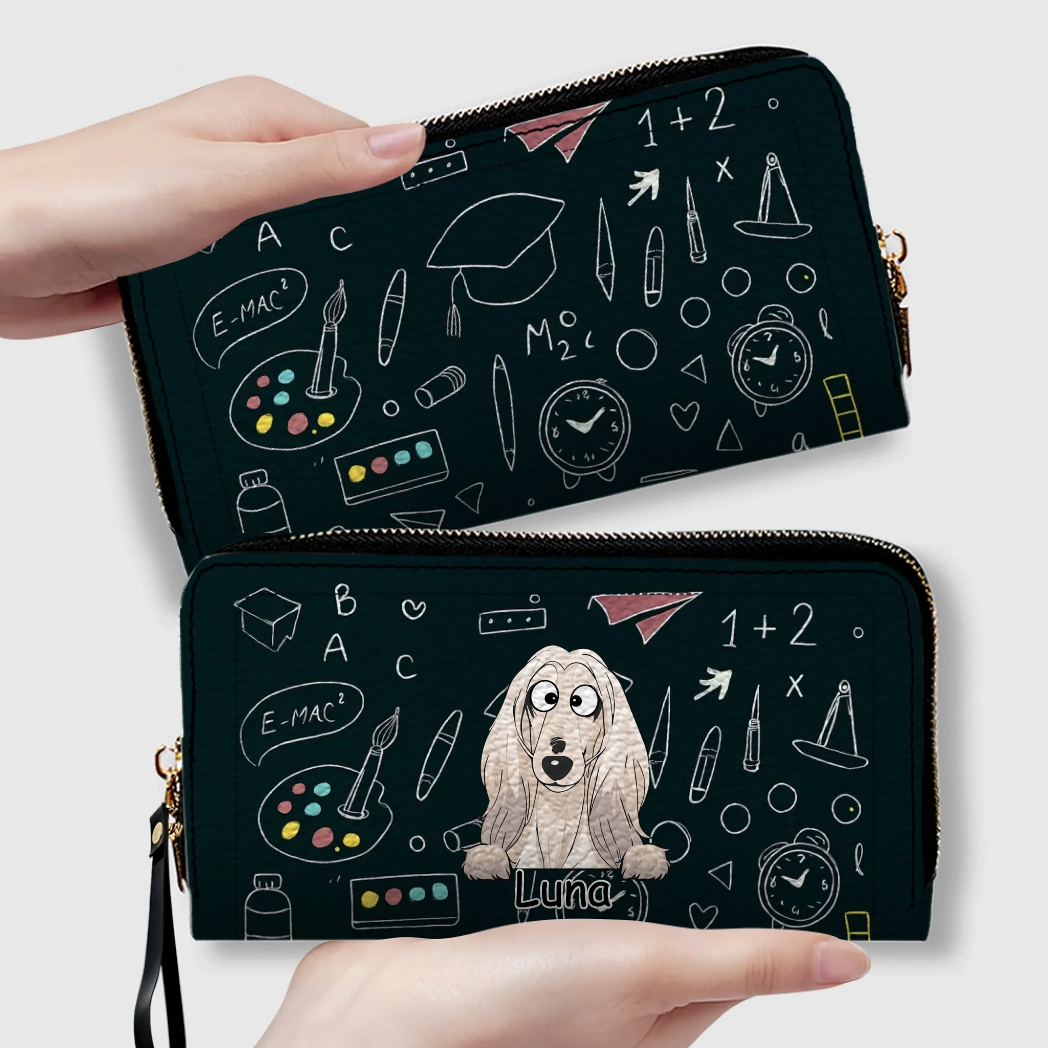 Personalized Any Number of Dogs Wallet - Custom Pet Breed & Names - 89Prints