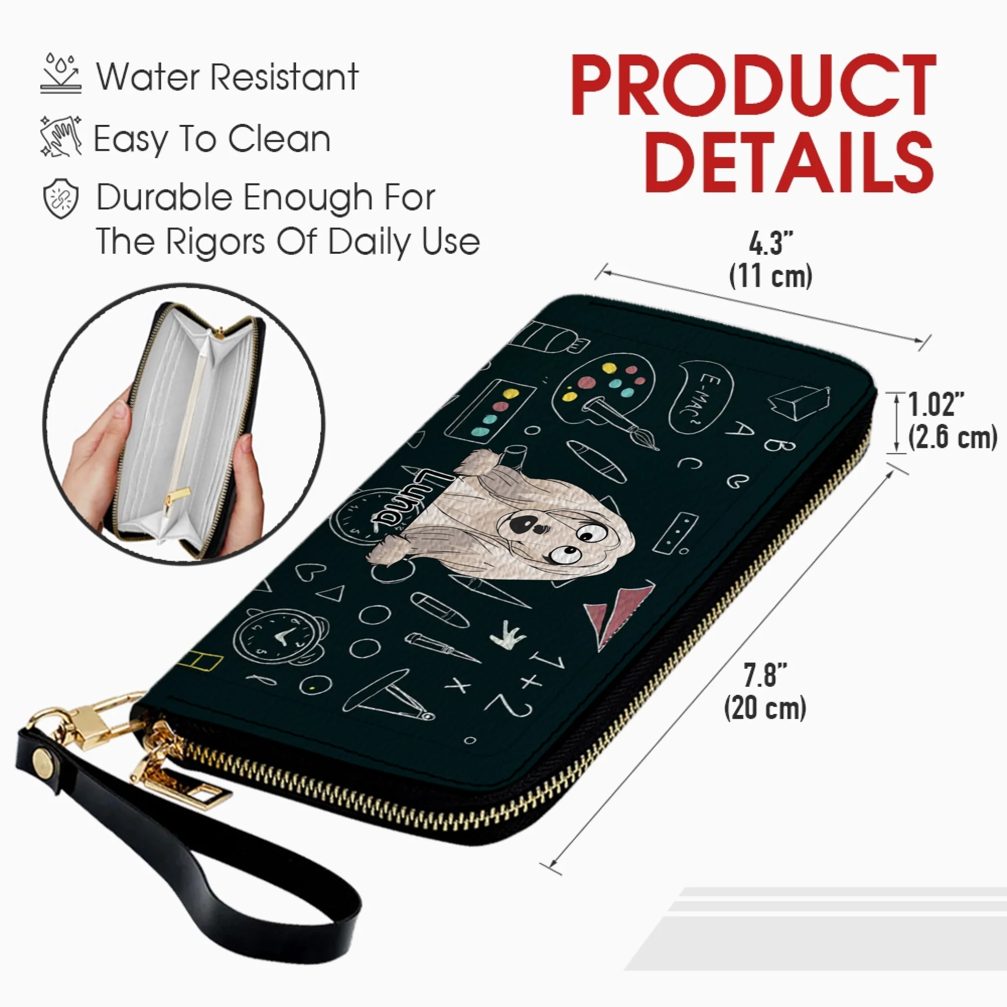 Personalized Any Number of Dogs Wallet - Custom Pet Breed & Names - 89Prints