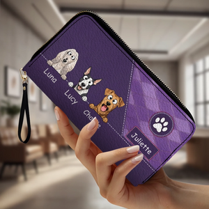 Personalized Any Number of Dogs Wallet - Custom Pet 89Prints
