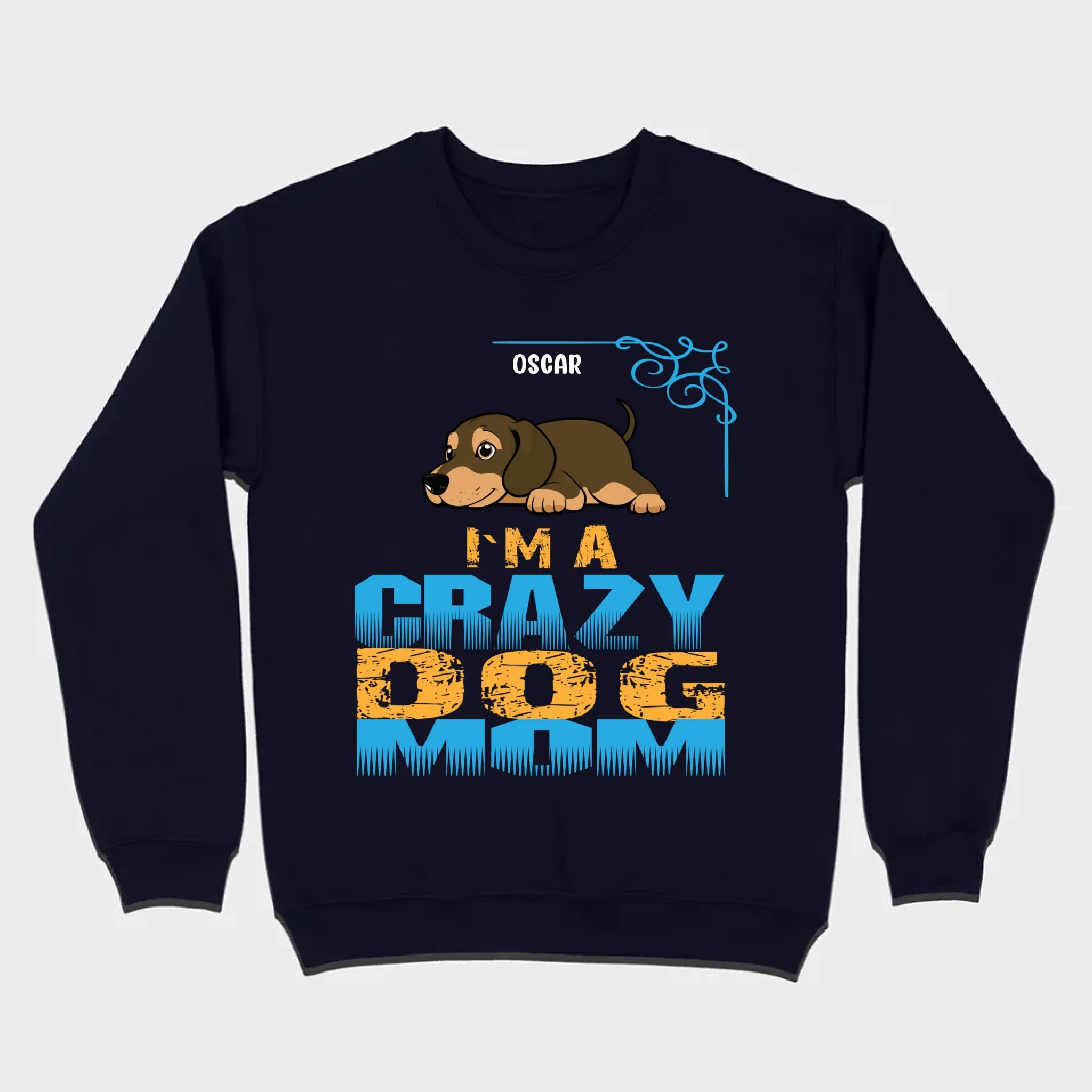 Personalized Dachshund T-Shirts With 'I'm A Crazy Dog' Text - 89Prints