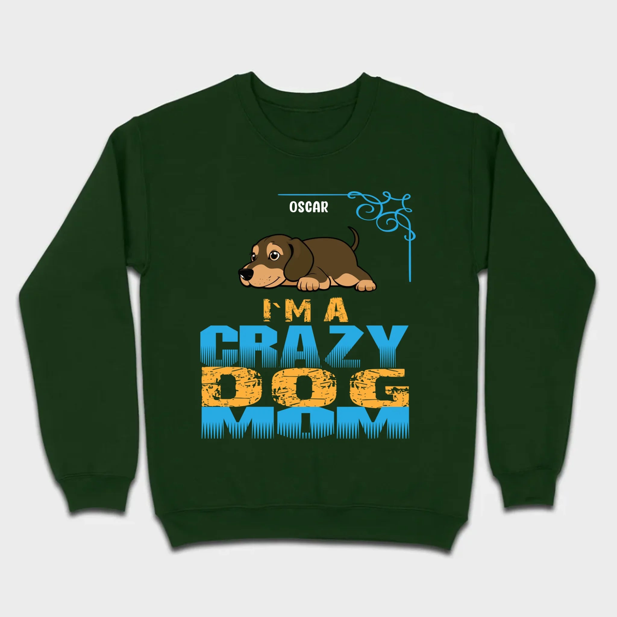 Personalized Dachshund T-Shirts With 'I'm A Crazy Dog' Text - 89Prints
