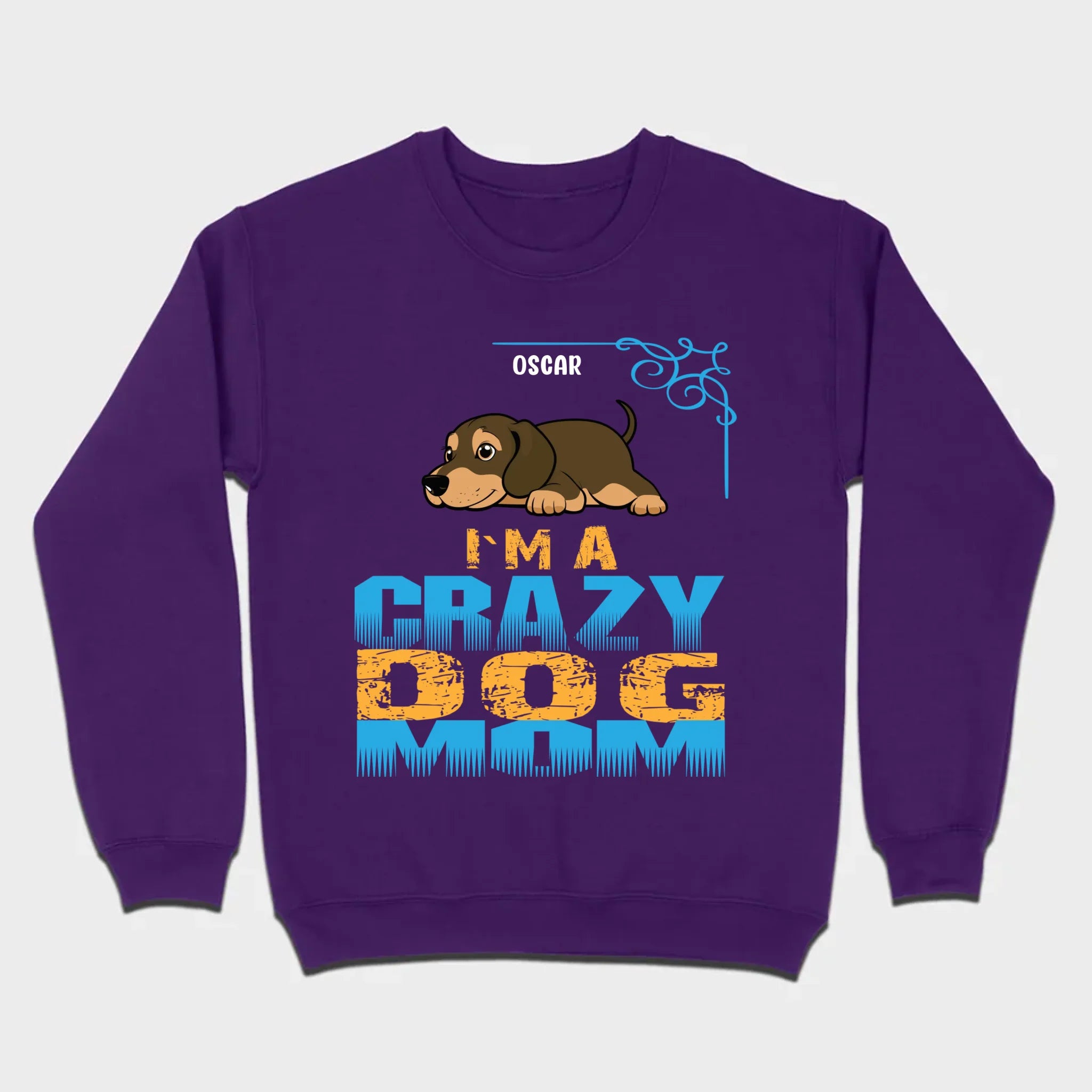 Personalized Dachshund T-Shirts With 'I'm A Crazy Dog' Text - 89Prints