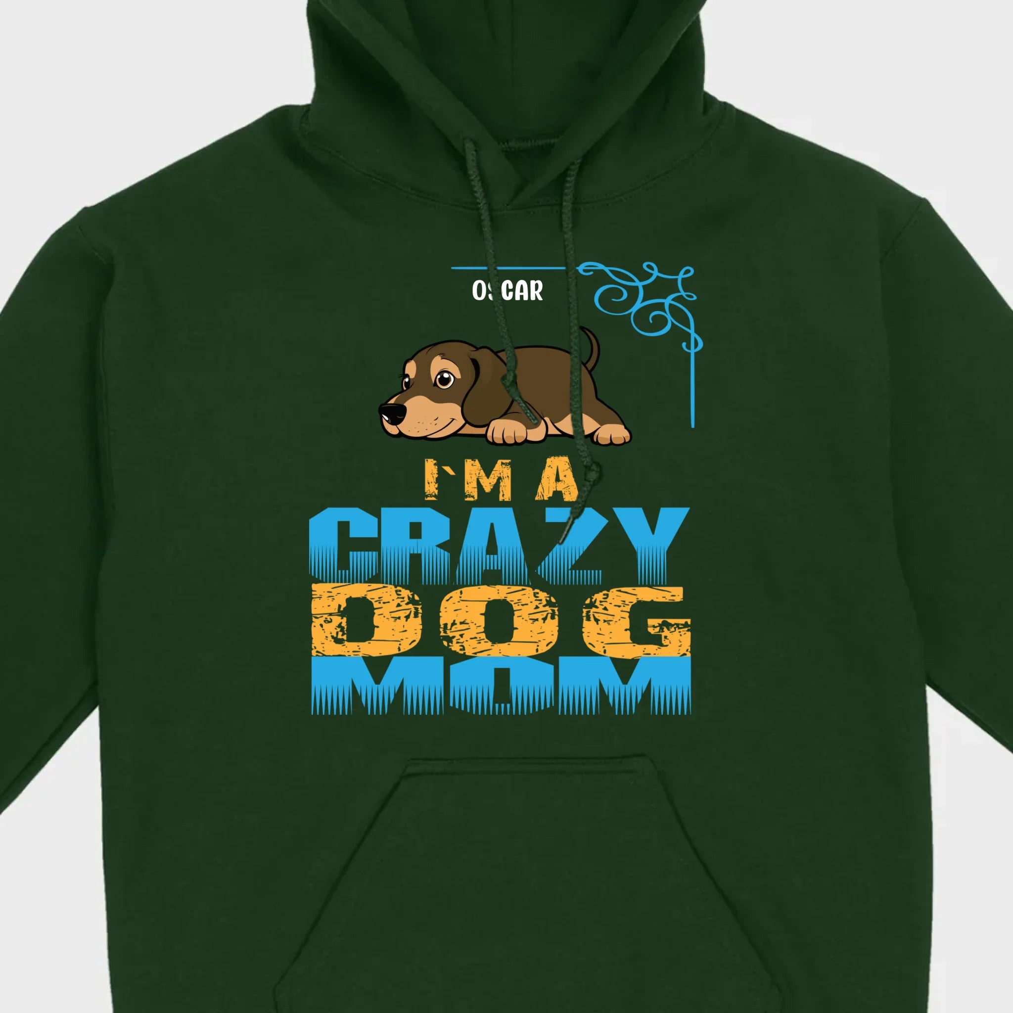 Personalized Dachshund T-Shirts With 'I'm A Crazy Dog' Text - 89Prints