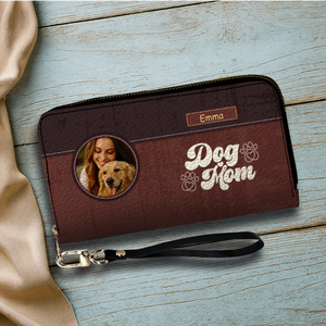 Personalized Dog Mom Wallet – Custom Photo & Name Leather Wallet | 89Prints