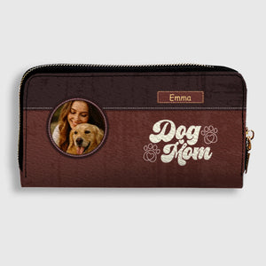 Personalized Dog Mom Wallet – Custom Photo & Name Leather Wallet | 89Prints