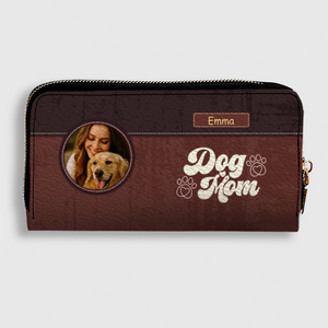 Personalized Dog Mom Wallet – Custom Photo & Name Leather Wallet | 89Prints