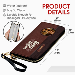 Personalized Dog Mom Wallet – Custom Photo & Name Leather Wallet | 89Prints