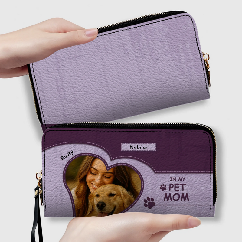 Personalized Dog Mom Wallet – Custom Photo Leather Wallet for Pet Moms - 89Prints