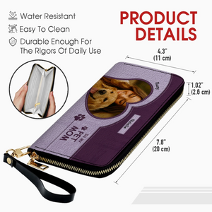Personalized Dog Mom Wallet – Custom Photo Leather Wallet for Pet Moms - 89Prints