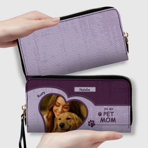Personalized Dog Mom Wallet – Custom Photo Leather Wallet for Pet Moms - 89Prints