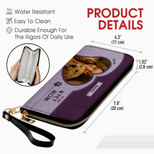 Personalized Dog Mom Wallet – Custom Photo Leather Wallet for Pet Moms - 89Prints