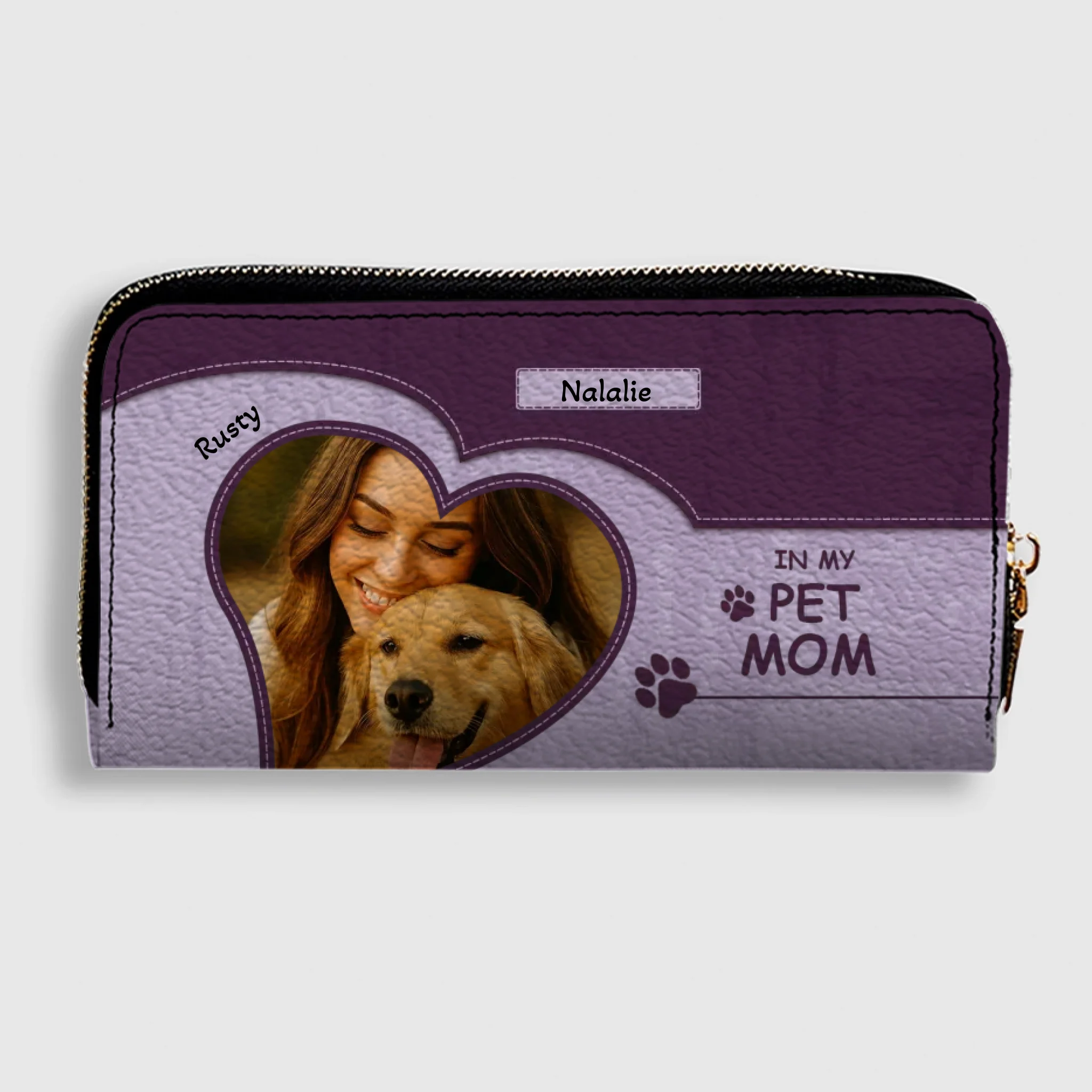 Personalized Dog Mom Wallet – Custom Photo Leather Wallet for Pet Moms - 89Prints