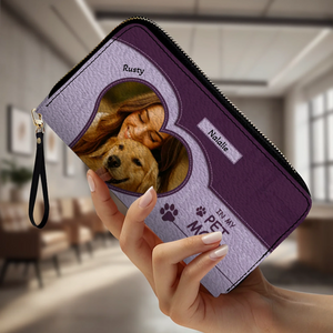 Personalized Dog Mom Wallet – Custom Photo Leather Wallet for Pet Moms - 89Prints