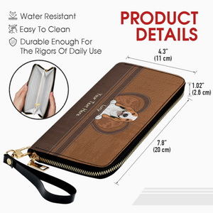 Dog Lover Wallet – Custom Multiple Pets With Names & Heart Design - 89Prints