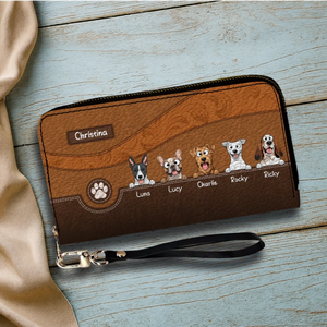 Best Dog Mom Gift Wallet – Personalized Multiple Dogs With Names - 89Prints