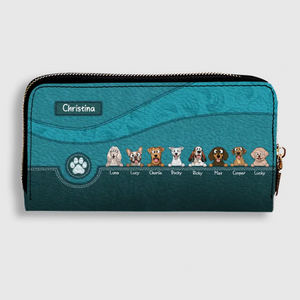 Best Dog Mom Gift Wallet – Personalized Multiple Dogs With Names - 89Prints