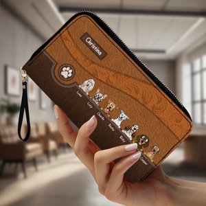 Best Dog Mom Gift Wallet – Personalized Multiple Dogs With Names - 89Prints