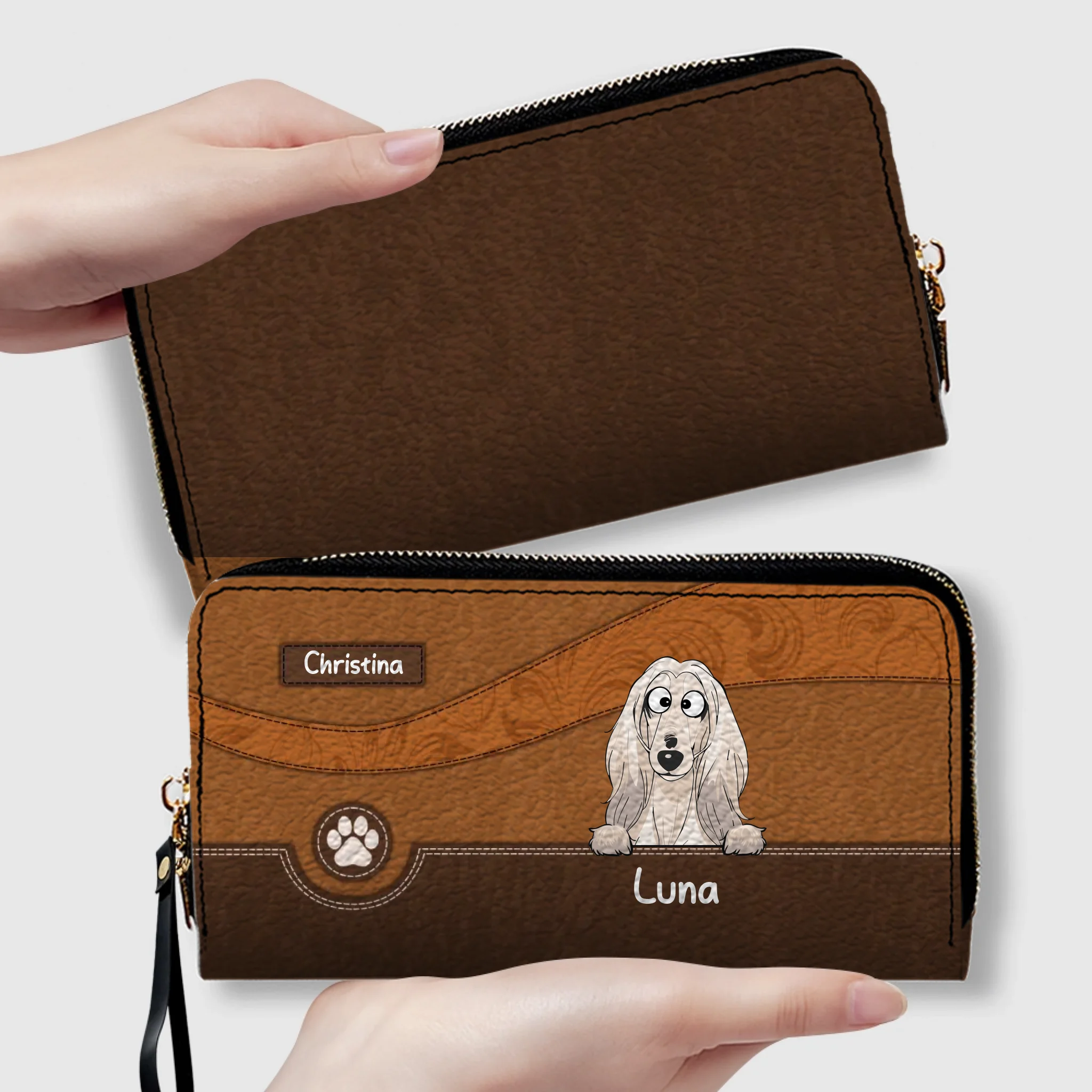 Best Dog Mom Gift Wallet – Personalized Multiple Dogs With Names - 89Prints