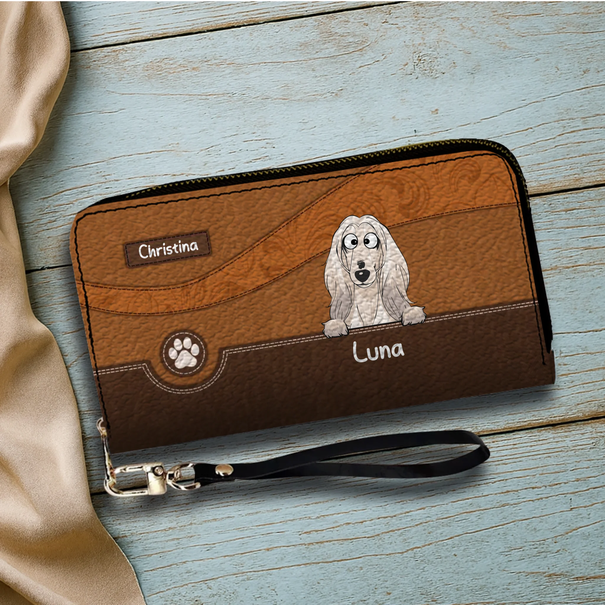 Best Dog Mom Gift Wallet – Personalized Multiple Dogs With Names - 89Prints