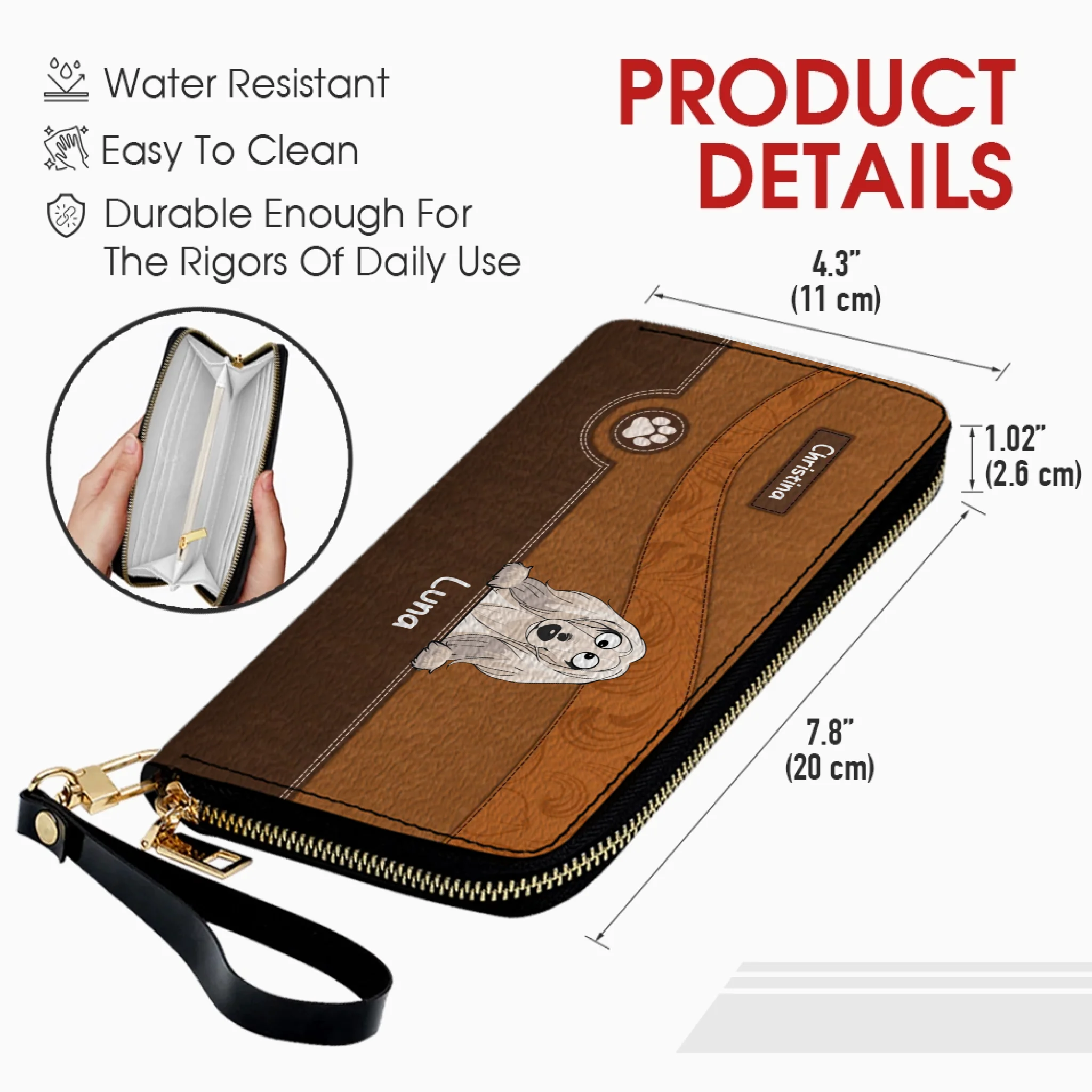 Best Dog Mom Gift Wallet – Personalized Multiple Dogs With Names - 89Prints