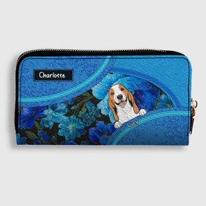 Delicate Floral Dog Wallet for Pet Name Personalization - 89Prints