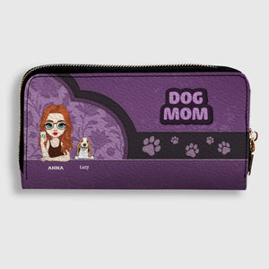 Personalized Pet Lover Wallet for Women – Dog Mom Faux Leather Cartoon Design - 89Prints