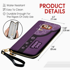 Personalized Pet Lover Wallet for Women – Dog Mom Faux Leather Cartoon Design - 89Prints