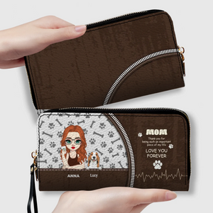 Dog Wallet Purse – Custom Person & Dog Clutch Wallet, Cute Dog Zip Purse for Dog Lover Gift - 89Prints