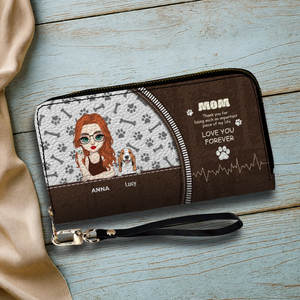 Dog Wallet Purse – Custom Person & Dog Clutch Wallet, Cute Dog Zip Purse for Dog Lover Gift - 89Prints