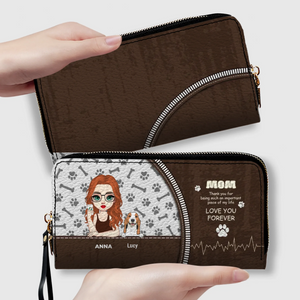 Dog Wallet Purse – Custom Person & Dog Clutch Wallet, Cute Dog Zip Purse for Dog Lover Gift - 89Prints