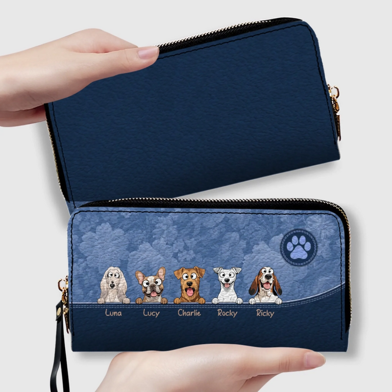 Simple Dog Wallet Custom Name – Everyday Minimal Pet Design - 89Prints