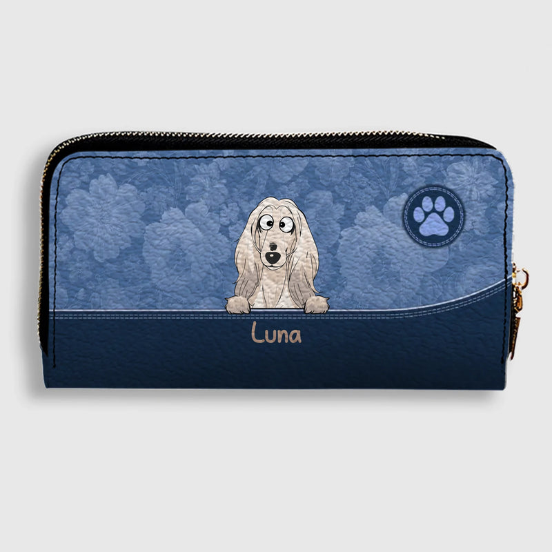 Simple Dog Wallet Custom Name – Everyday Minimal Pet Design - 89Prints