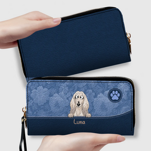 Simple Dog Wallet Custom Name – Everyday Minimal Pet Design - 89Prints