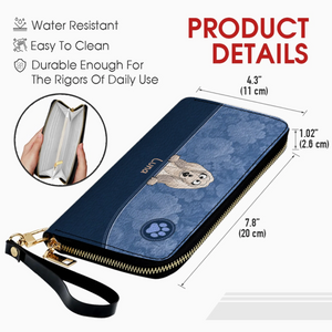 Simple Dog Wallet Custom Name – Everyday Minimal Pet Design - 89Prints