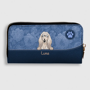 Simple Dog Wallet Custom Name – Everyday Minimal Pet Design - 89Prints