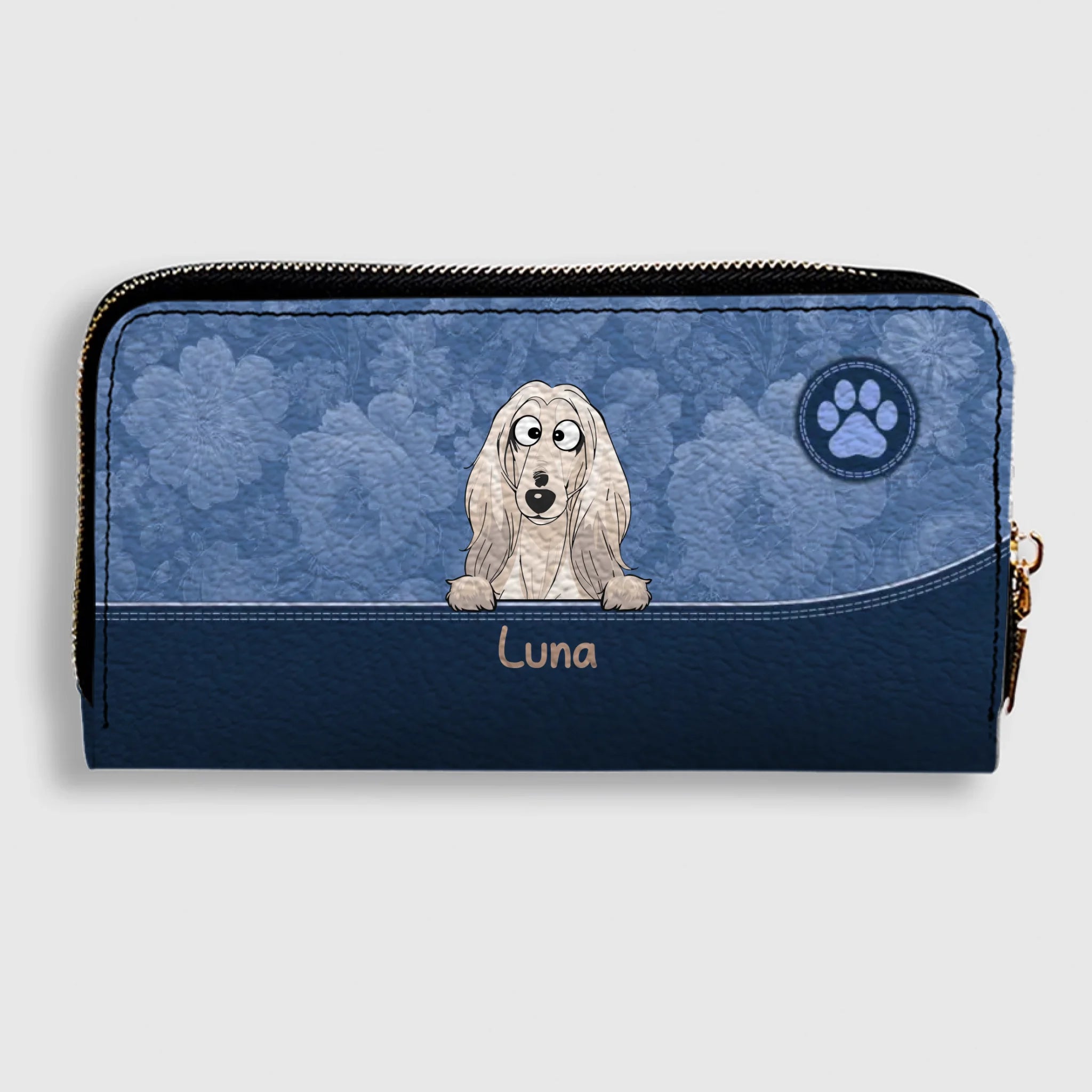 Simple Dog Wallet Custom Name – Everyday Minimal Pet Design - 89Prints