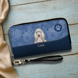 Simple Dog Wallet Custom Name – Everyday Minimal Pet Design - 89Prints