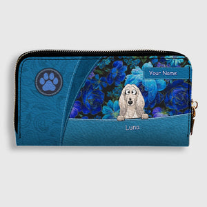 Personalized Dog Wallet – Custom Dog Illustration Wallet, Holiday Design, Dog Mom Gift - 89Prints