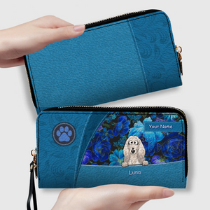 Personalized Dog Wallet – Custom Dog Illustration Wallet, Holiday Design, Dog Mom Gift - 89Prints