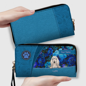 Personalized Dog Wallet – Custom Dog Illustration Wallet, Holiday Design, Dog Mom Gift - 89Prints