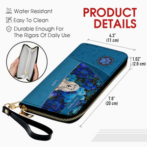 Personalized Dog Wallet – Custom Dog Illustration Wallet, Holiday Design, Dog Mom Gift - 89Prints