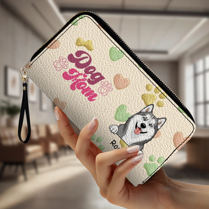 Personalized Dog Mom Wallet With Multiple Pets Names & Breeds – 89Prints