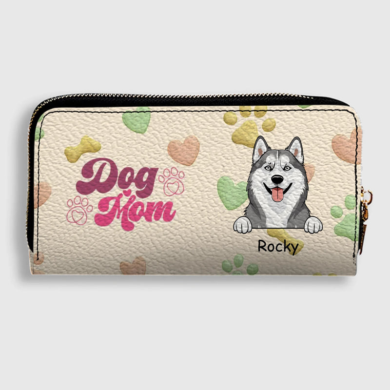 Personalized Dog Mom Wallet With Multiple Pets Names & Breeds – 89Prints