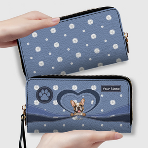 Personalized Dog Wallet – Custom Dog Illustration Zipper Wallet, Gift for Dog Lovers - 89Prints